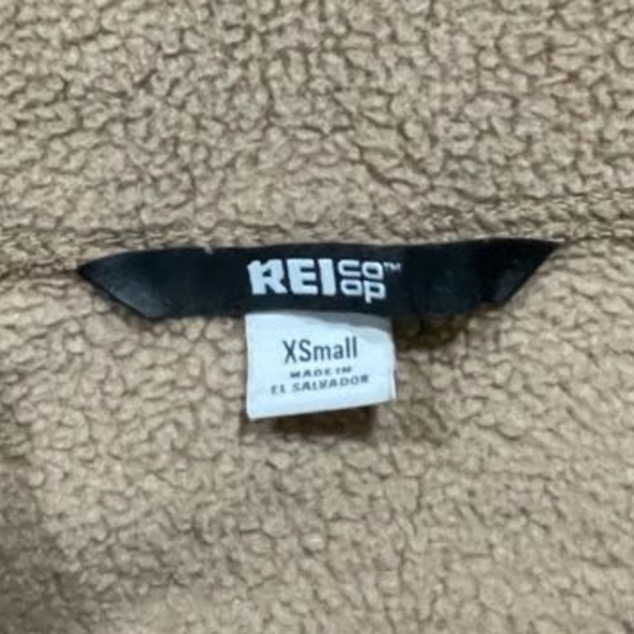 Rei Co Op Women's Outdoor Cozy Tan Sherpa Zip Up Jacket Size‎ Extra Small - Picture 4 of 4